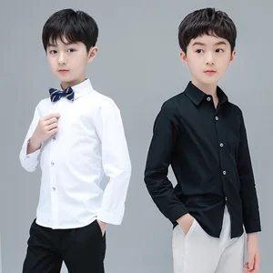 Imported T Shirt for Boys School Kids White Performance Blouse Clothe Kids Teenage Boys Girls Turn Down Colla