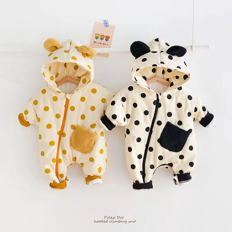 2021 Зимние Новые Детские Боди MILANCEL комбинезон для малышей с медведем комбинезоны