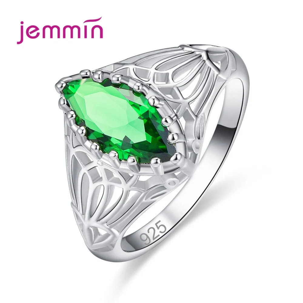 Женское кольцо с синим изумрудом винтажное ювелирное изделие из стерлингового