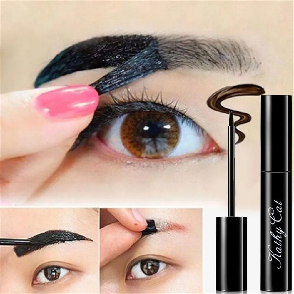 Гель для татуажа бровей Черный Кофейный Серый Отшелушивающий водостойкий тени