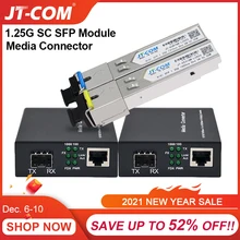 Gigabit Media Converter SFP Transceiver Module 5KM 1000Mbps Fast Ethernet RJ45 to Fiber Optic switch 2 port SC Single Mode