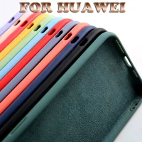 simple liquid silicon soft protection phone case for huawei honor mate 30 p30 20x 20 p20 30s lite pro 2019 shockproof back cover