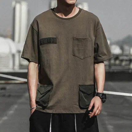 

Short-sleeved men's t-shirt casual breathable half-sleeved top 12757