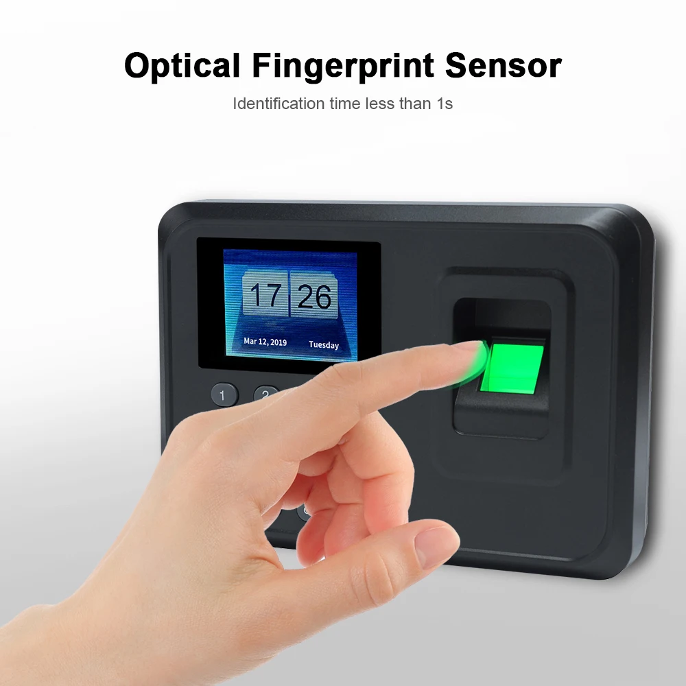 

Intelligent Biometric Fingerprint Password Attendance Machine Employee Checking-in Recorder TFT LCD Screen