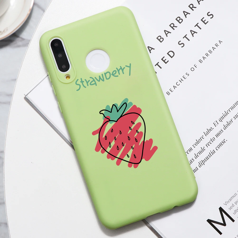 Зеленый матовый чехол Avocado для huawei P20 P30 mate 30 20 10 Lite Pro P Smart, мягкий чехол для huawei P8 P9 P10 Lite - Цвет: shcaomei