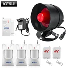 Система охранной сигнализации KERUI, беспроводная сирена в режиме реального времени, простой монтаж, дБ, Высокая децибел, инфракрасный датчик дыма