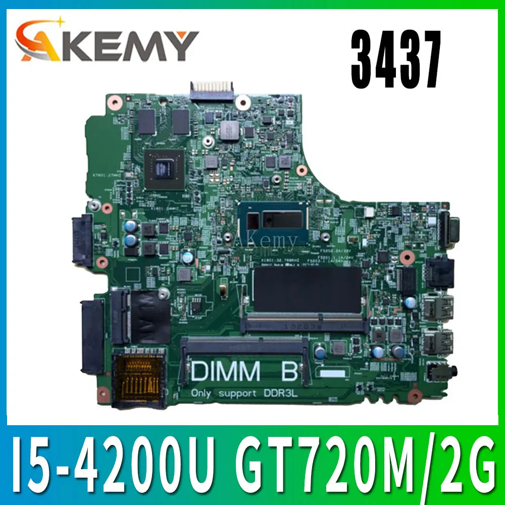 Абсолютно новая материнская плата для ноутбука For DELL Inspiron 3437 5437 I5-4200U GT720M/2G CN-0YFVC4