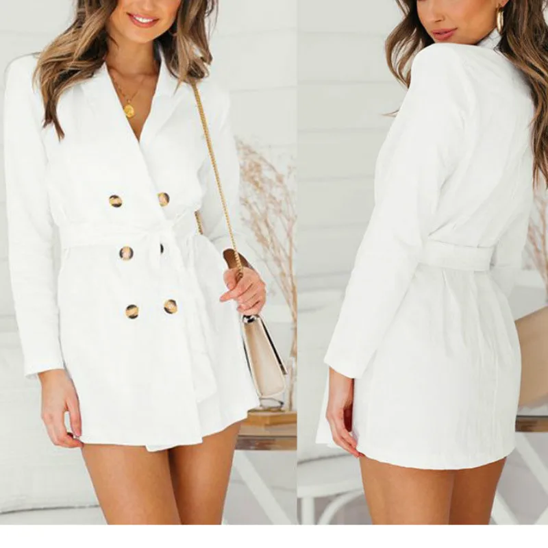 Женский Тренч на пуговицах hiriogin Повседневная Длинная свободная верхняя одежда с