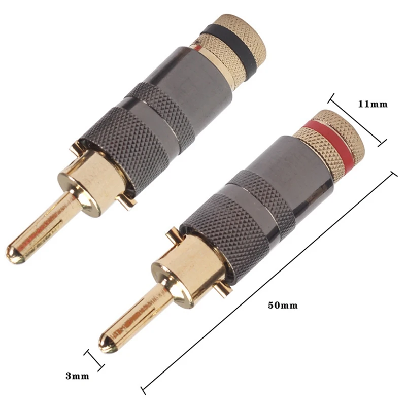 2 шт./лот полностью медная позолоченная Банановая штепсельная Вилка для Link Home HIFI