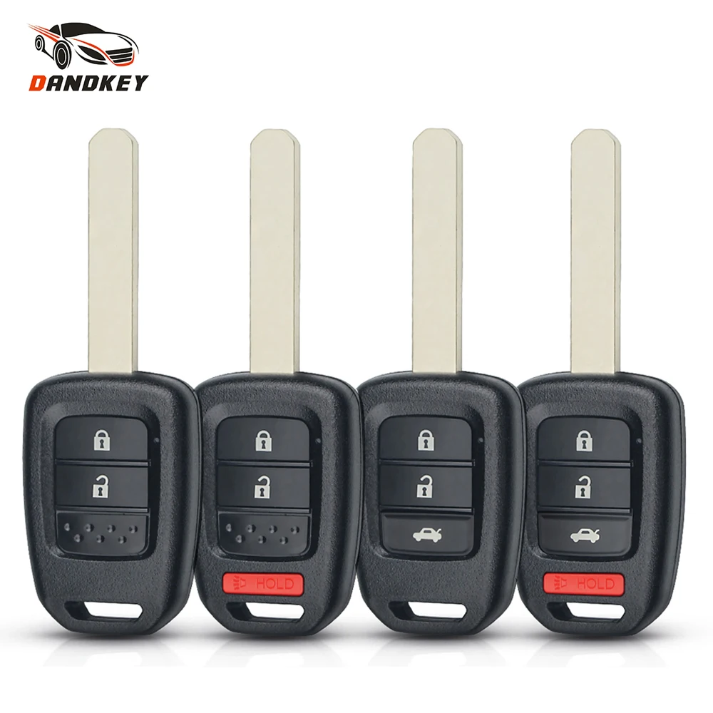 Buy Dankdey 10pcs Remote Key Shell Case 2/3/4 Buttons Replacement For Honda Accord 2013-2016 Civic XRV City CRV 2013 2014 2015 HON66 on