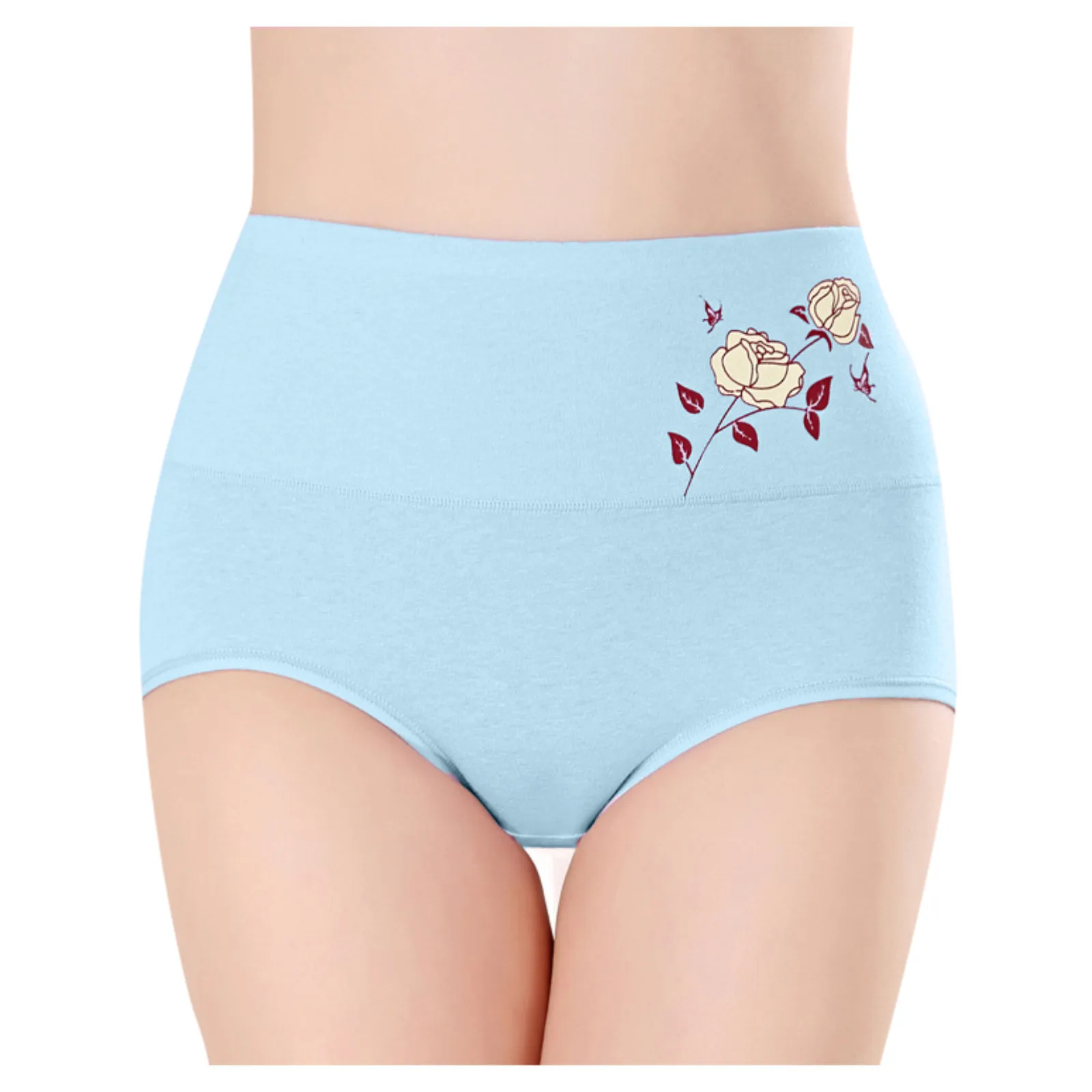 

High Waist Women Underwear Sexy Cotton Lace Panties Seamless Body Shaper Briefs For Women