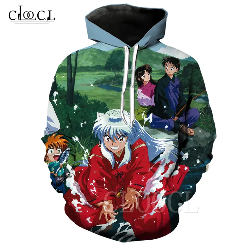 Новые популярные толстовки Inuyasha из японского аниме для женщин и мужчин толстовка