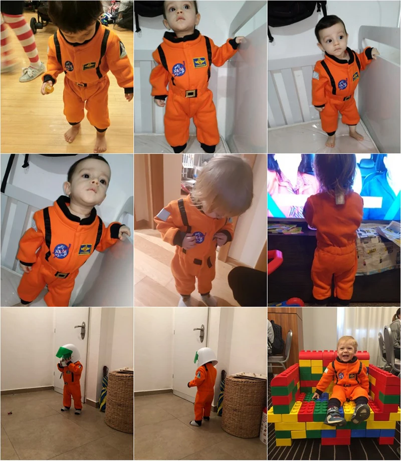 Baby Boys Astronaut Costumes Infant Halloween Costume for Toddler baby Kids Space Suit Jumpsuit infantil fantasia |