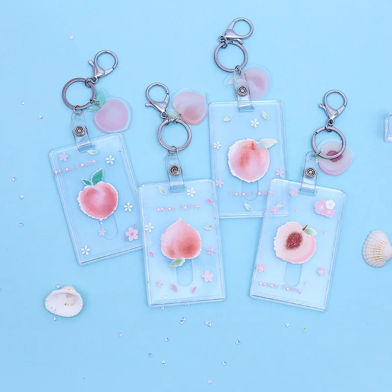 Милый прозрачный держатель для удостоверения личности авокадо студенческий