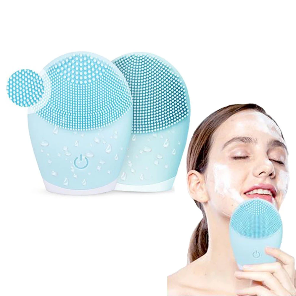 

Electric Silicone Facial Brush Cleansing Skin Massager Face Brush Vibration Sonic Cleanser Deep Pore Facial Brush Machine New