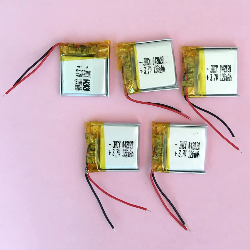 5pcs 3,7 V 120mAh lipo перезаряжаемая батарея 402020 литий-полимерный литий-ионный аккумулятор для MP3 bluetooth часы MID гарнитура головные уборы ручка с камерой - Цвет: 5pcs