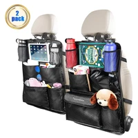 2pcs car seat back organizer 5 storage pockets with touch screen tablet holder protector for kids children car accessories
