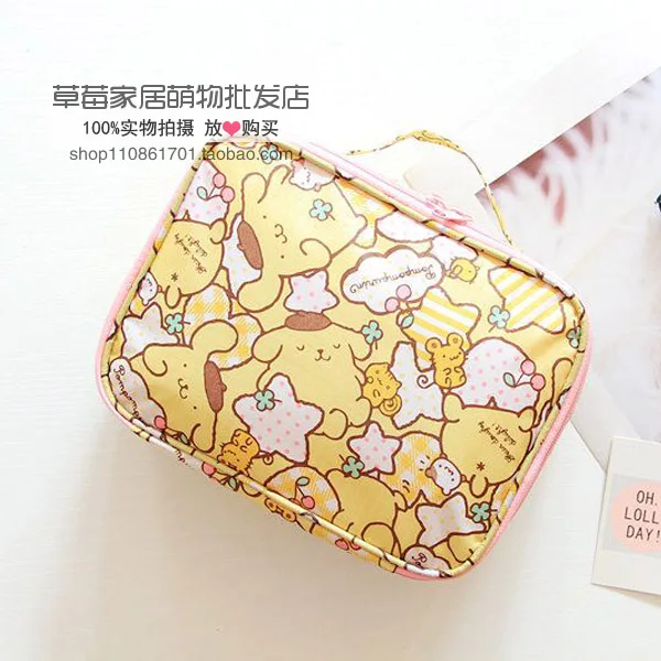 Мультфильм Япония hello kitty My Melody Cinnamoroll pompomparin дорожные косметички для хранения мешочки для мытья девочек макияж сумки