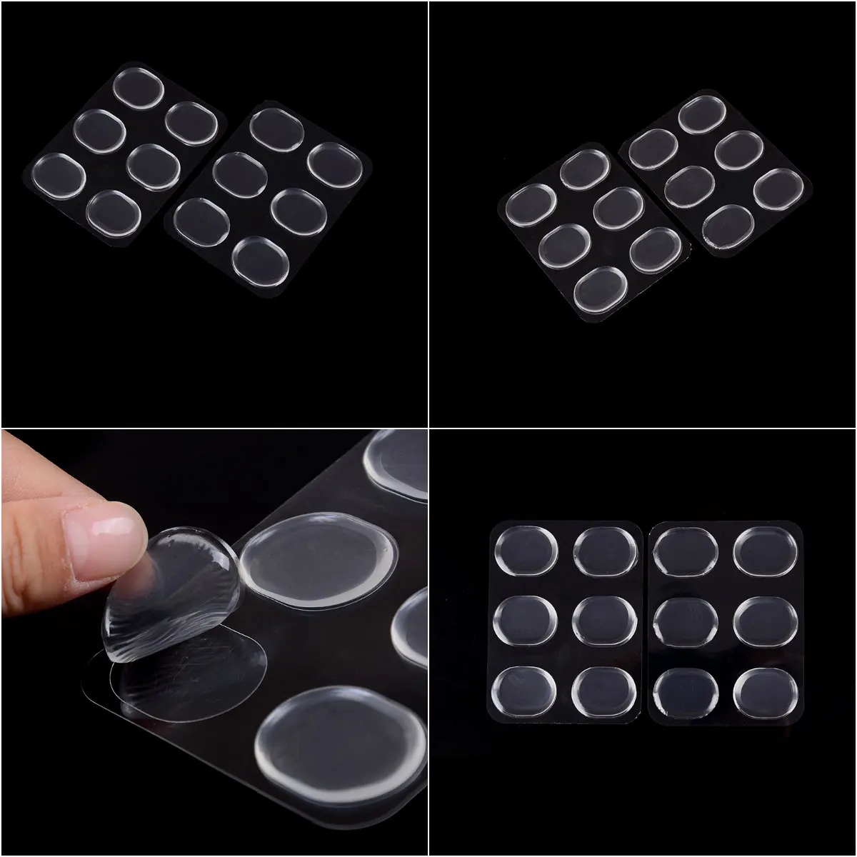 

12pcs/set Drum Damper Gel Pads Snare Drum Mute Pad Snare Tom Drum Muffler Mute Transparent Percussion Instrument Accessories
