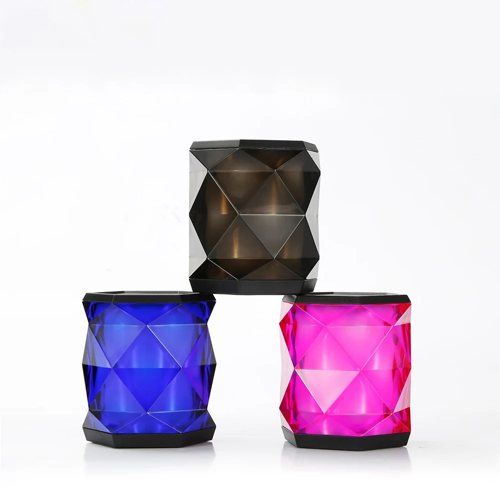 Магические хрустальные алмазные банки колы красочные led Bluetooth динамик свет