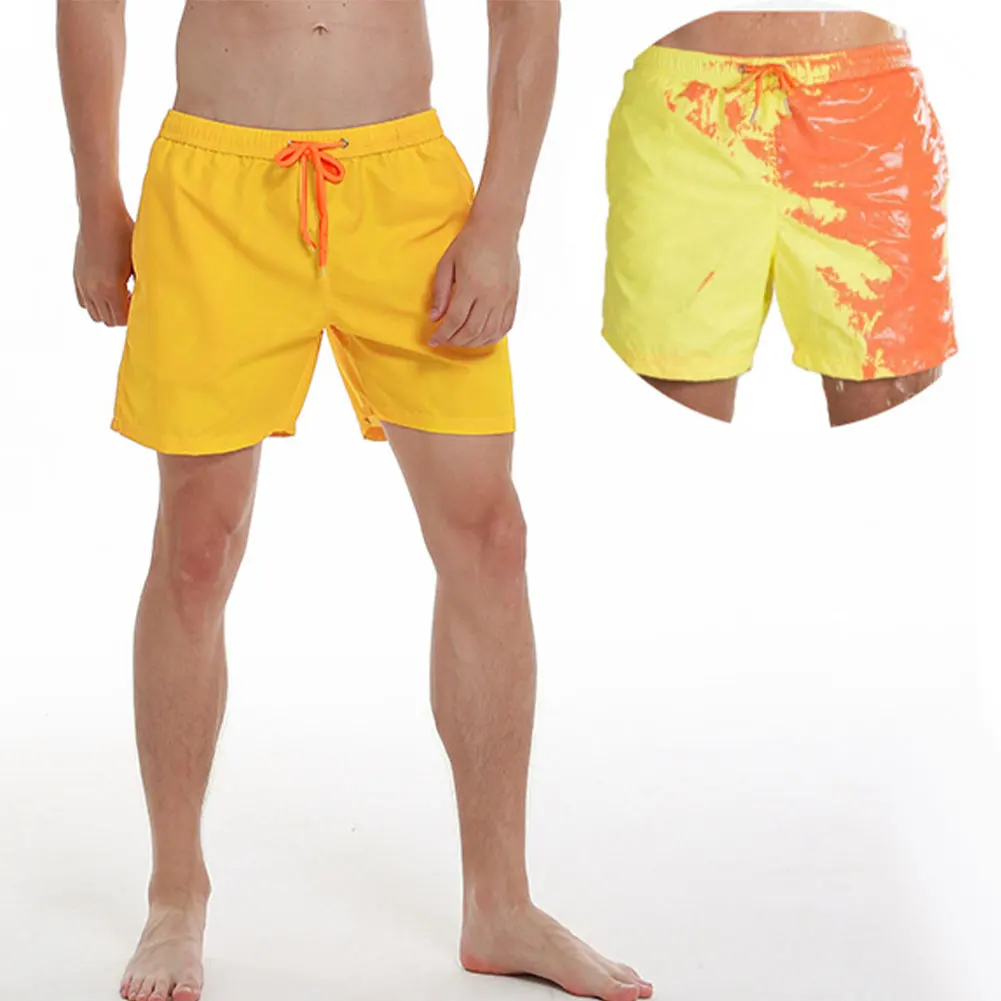 

Swimming Trunks Quick-drying Swimming Trunks Temperature Sensitive Colour Changing Swim Shorts Breathable Beach Shorts for Men B