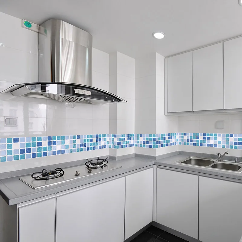 Настенные мозаичные наклейки на талию 1 м водостойкие для ванной и кухни