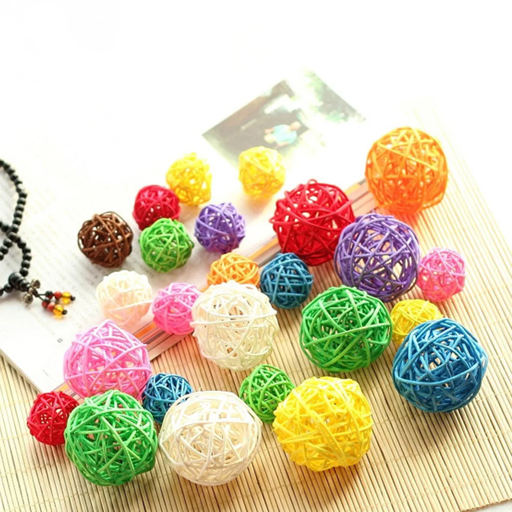 15 шт. Рождественская елка украшения плетеная ротанговая Пальма клубок с