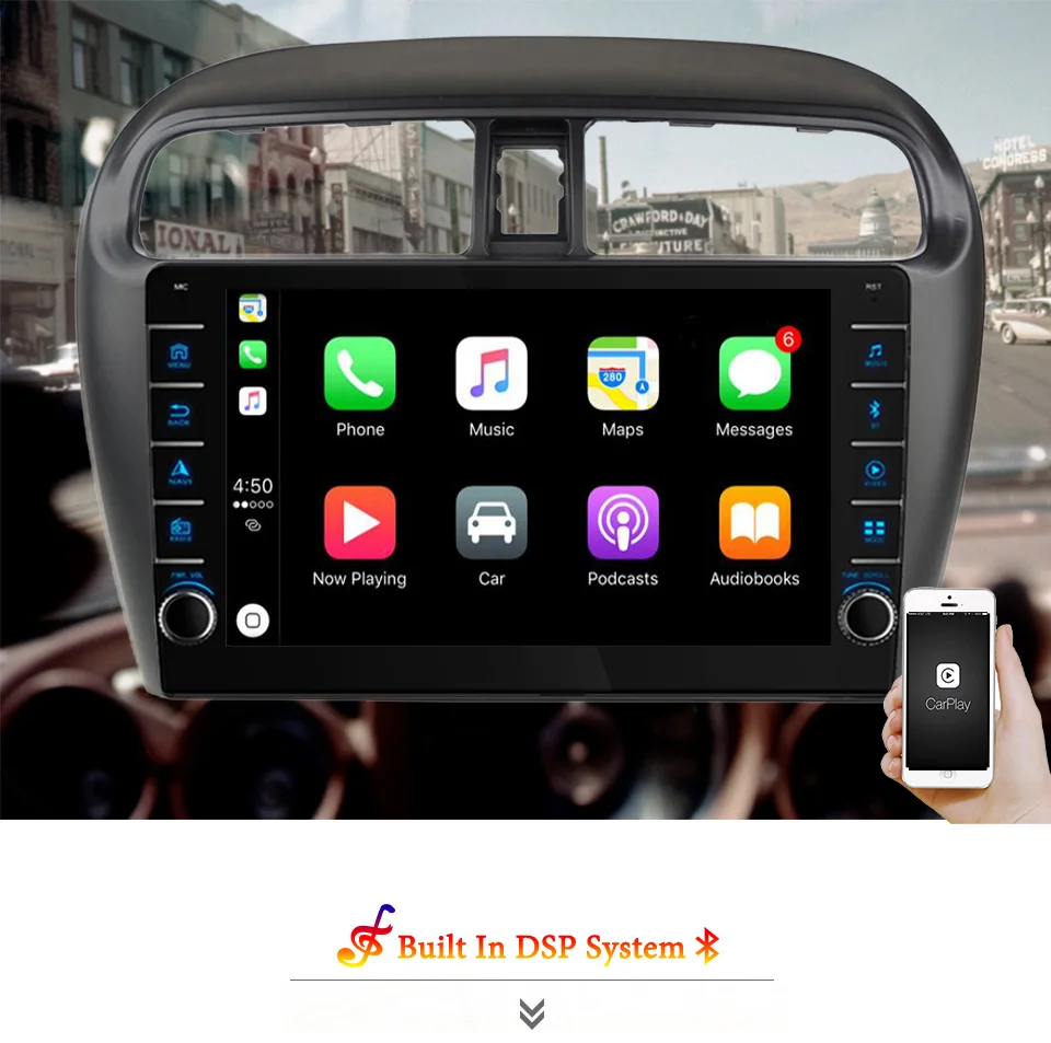 Автомобильная магнитола Android 10 для Mitsubishi Mirage Attrage 2012 2013 2014 -2018 мультимедийный