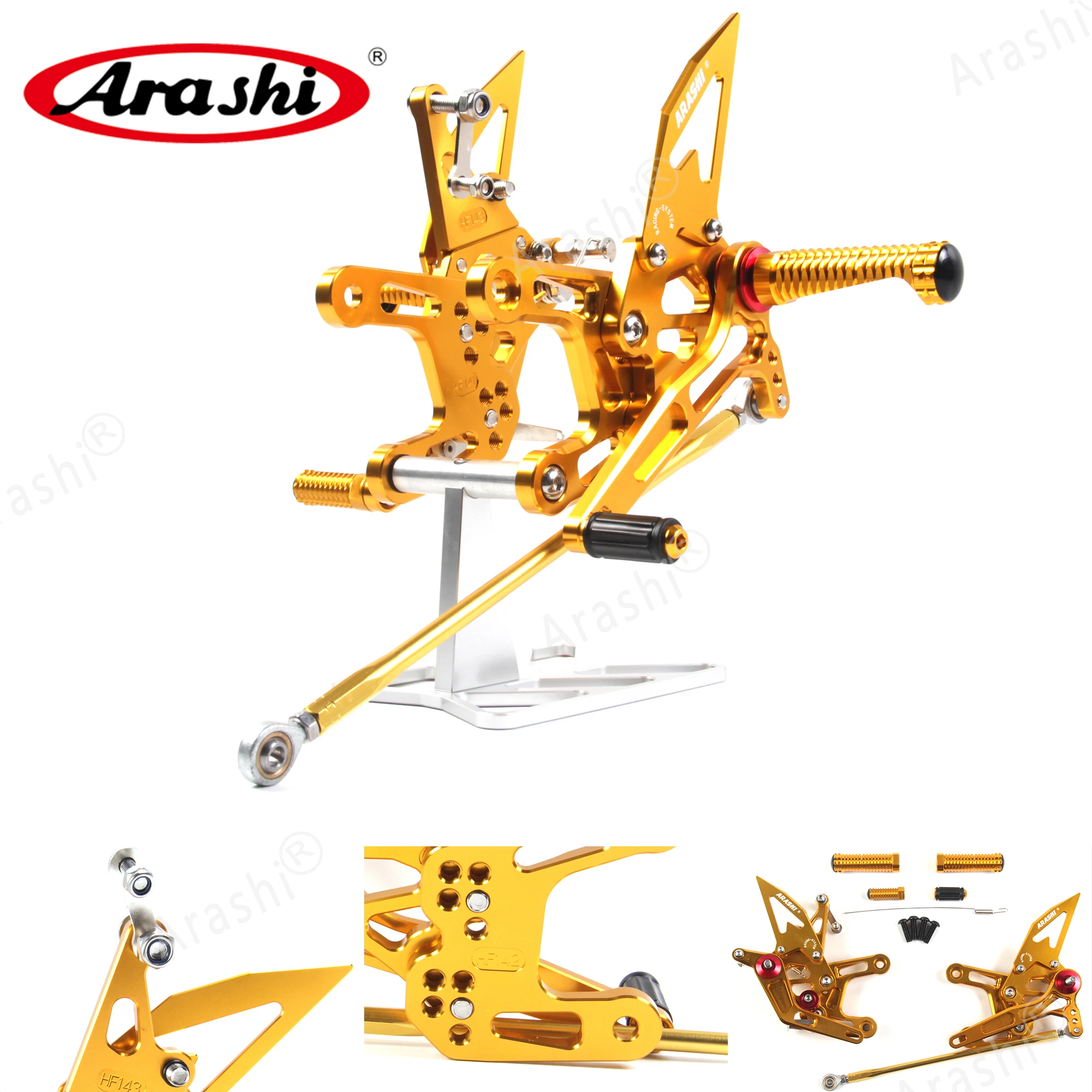 Arashi ZX10R NINJA CNC Регулируемая Задняя подставка для ног KAWASAKI ZX-10R 2011 - 2015 подножки