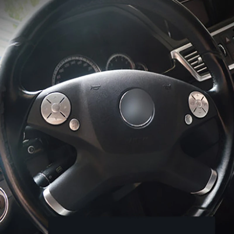 Автомобильный интерьер кнопка переключения руля накладка наклейка для Mercedes Benz C E