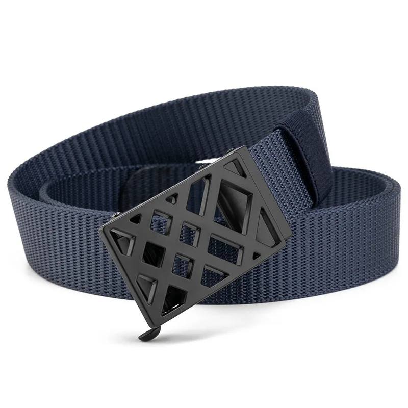 

Men's Belt Outdoor Hunting Automatic Buckle Casual Jeans Belt Blue Khaki Army Green Waterproof Belt