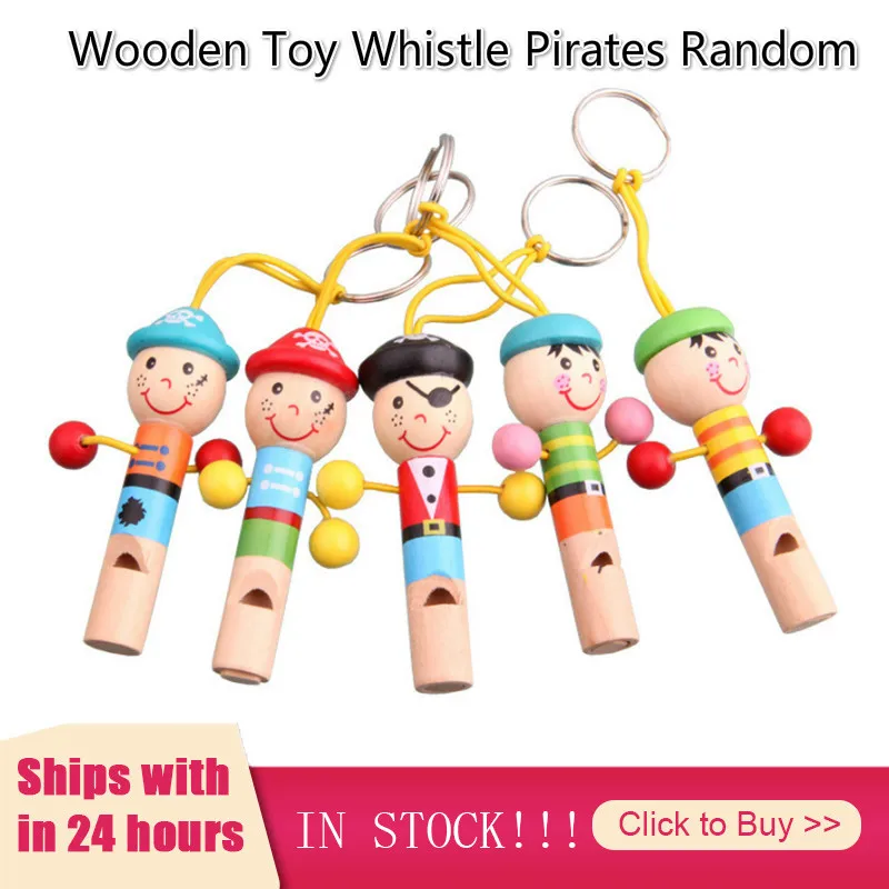 Для малышей и детей постарше деревянный игрушечный свисток Пираты Карибского