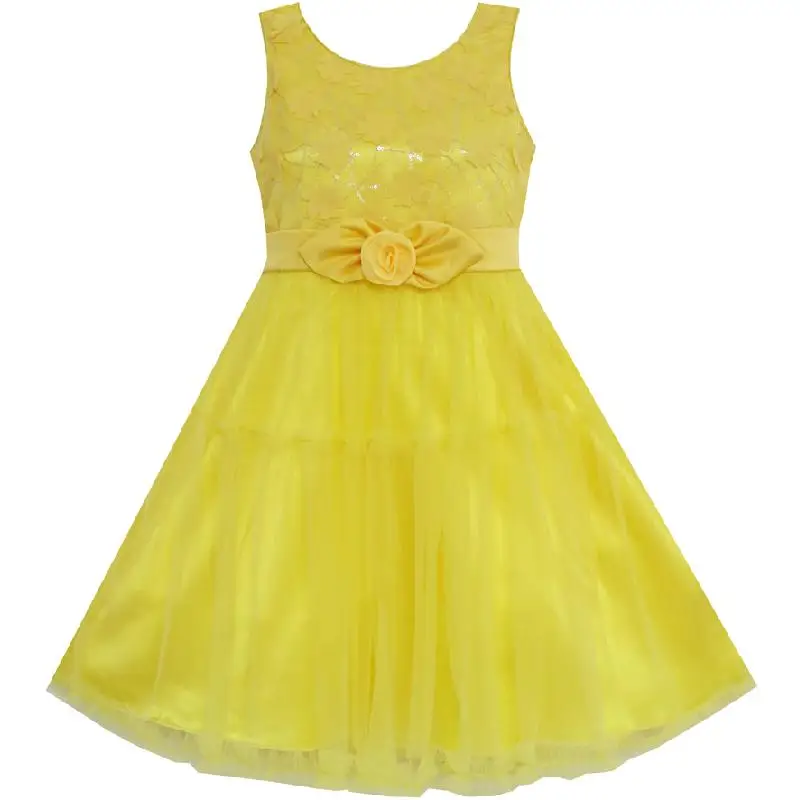 Sunny Fashion платья для девочек новогодние костюмы Цветок Девушка Платье Shinning Блестки