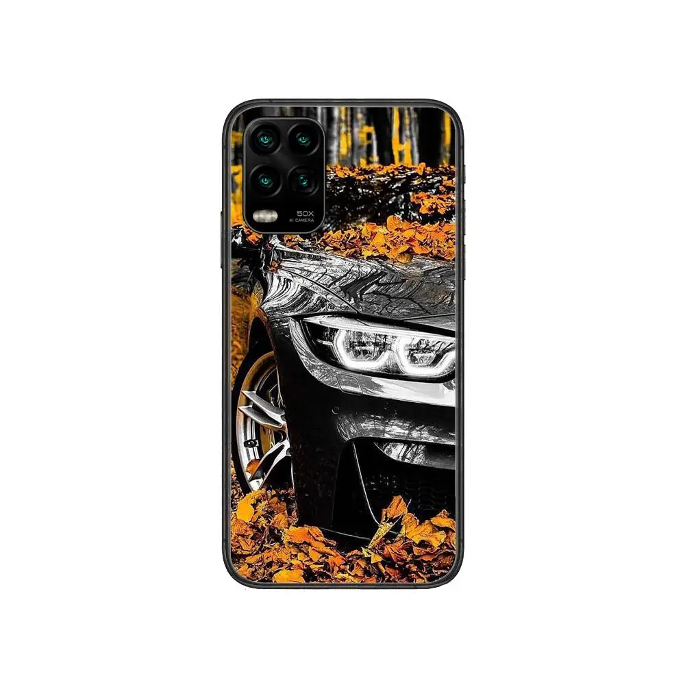 

Luxury sports car B-BWM cartoon Phone Case For XiaoMi Redmi Note 10 9S 8 7 6 5 A Pro T Y1 Anime Black Cover Silicone Back Pre