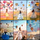 Набор для алмазной вышивки 5d сделай сам, картина с изображением пейзажа, воздушного шара, девушки, стразы, полноразмерная мозаика, домашний декор