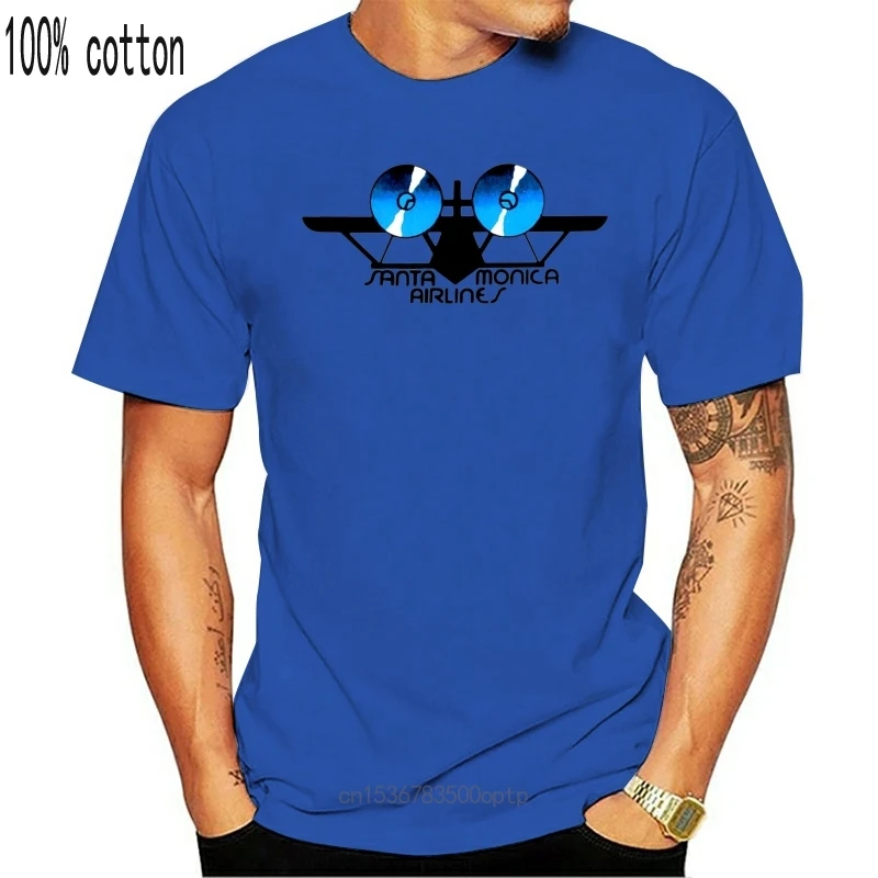 

New Gift T Shirt Santa Monica Airlines Short Sleeve Men'S T-Shirt