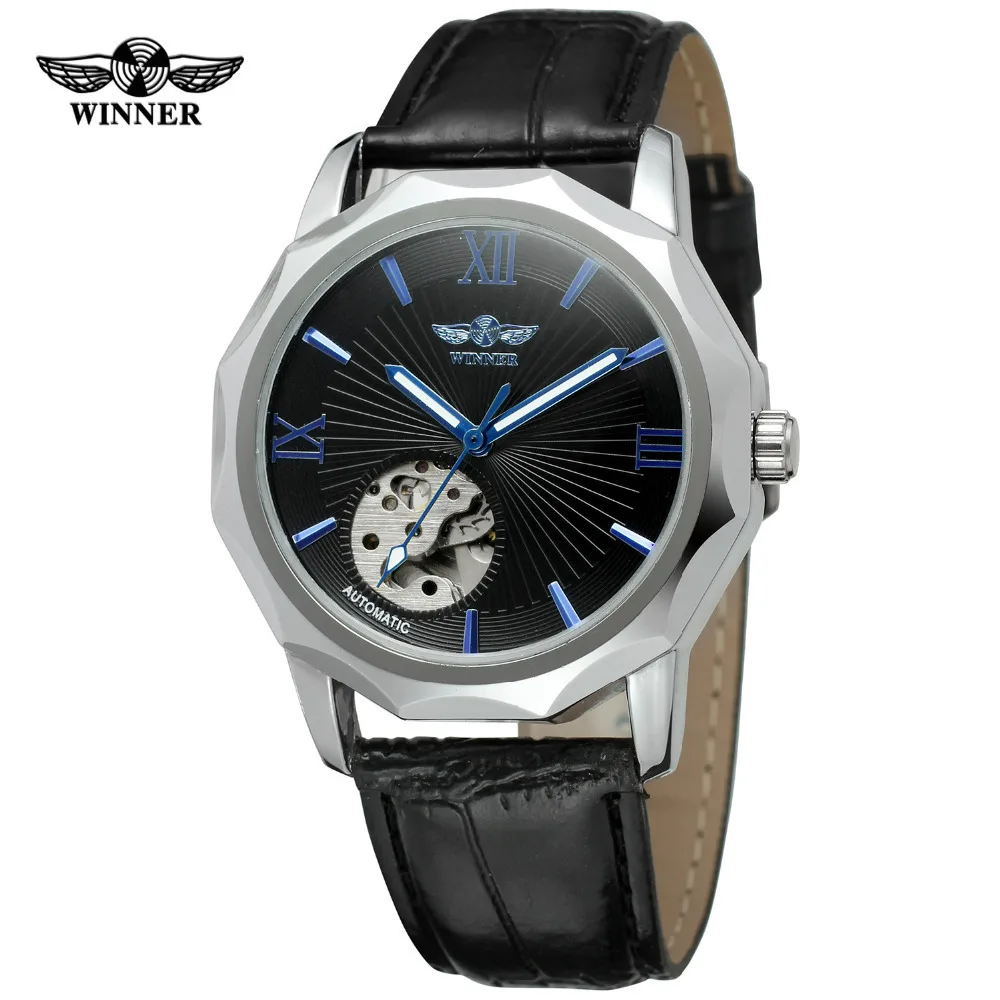 

winner199 men's fashion casual large dial retro automatic mechanical watch