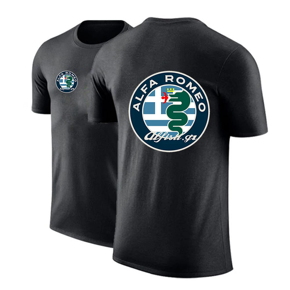 

Футболка женская с логотипом Alfa Romeo, удобная хлопковая футболка в стиле хип-хоп, Повседневная рубашка с коротким рукавом и принтом в стиле Ха...