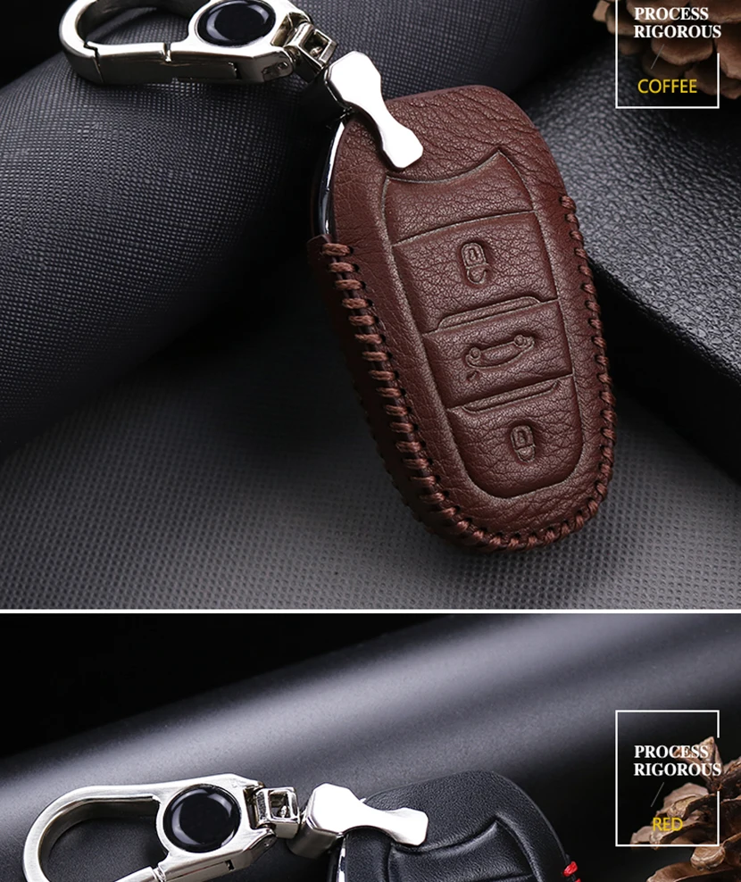 Кожаный чехол для автомобильных ключей, чехол для peugeot Rifter 5008 2008 206 208 путешественник эксперт 807 3008 407 SW 1007 кольцо для ключей в виде ракушки аксессуары