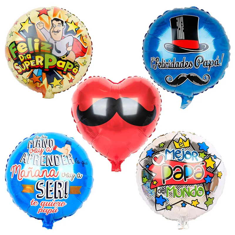 18 дюймов для мамы папы Фольга воздушные шары 30 шт. Feliz Dia Mama и I Love Papa гелий Globos Happy