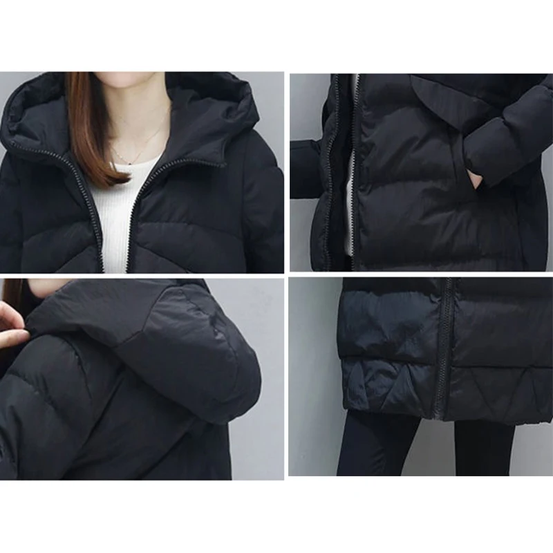 Новинка 2019 модное зимнее женское пальто с подкладом парка капюшоном хлопковая