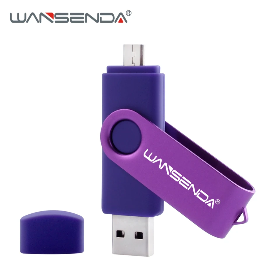 WANSENDA OTG USB флеш накопитель высокоскоростной 256 ГБ 128 Гб 64 32 16 8 флешки 2 в 1 карта