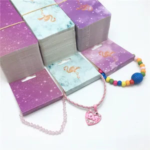 100 шт., бумажное ожерелье, карты, браслет, упаковка, карты, 12x5 см, ювелирные открытки для плетеных наручных часов