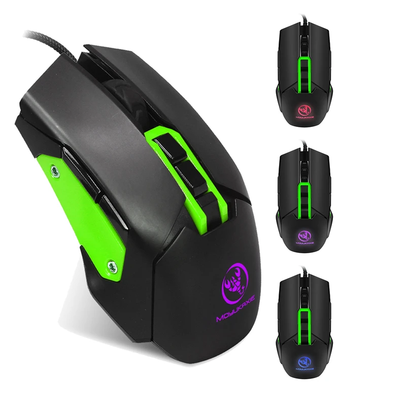 

Эргономичная игровая мышь со светодиодной подсветкой, 3200DPI