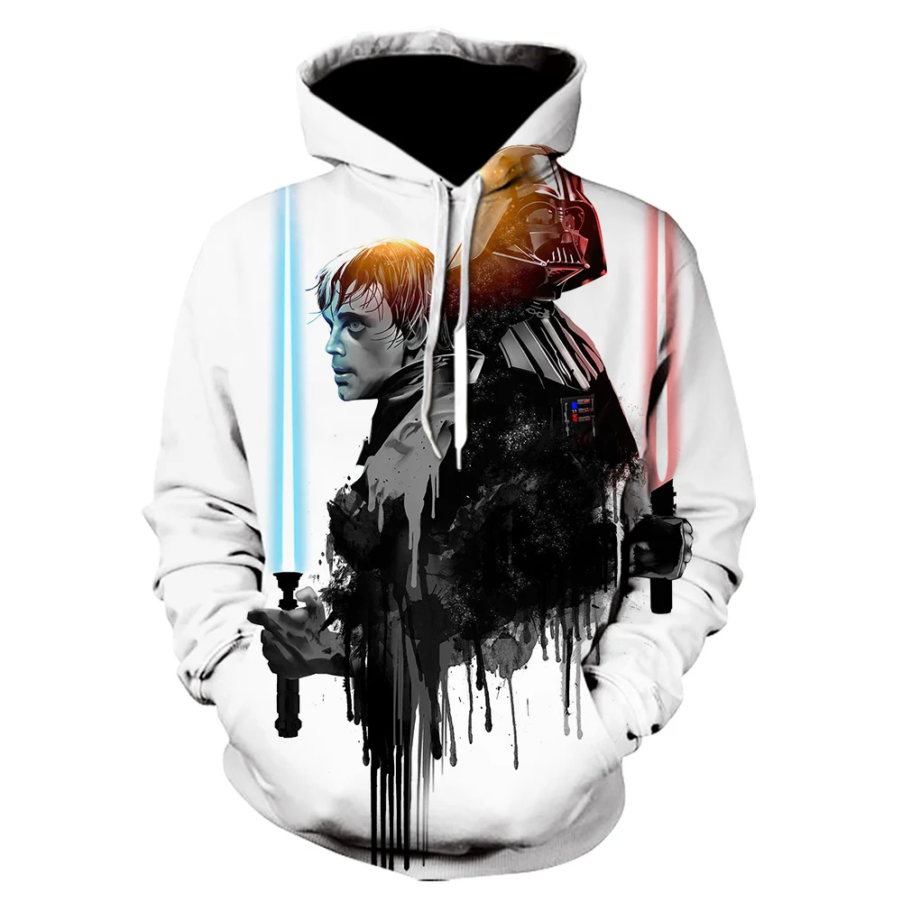 Толстовка с капюшоном 3D принтом в стиле Звездные войны модные повседневные