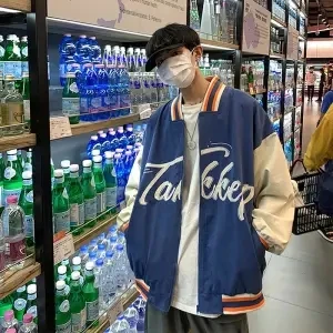 

Spring New Tooling Casual Jacket Men's Korean Trend Loose Baseball Suit Hong Kong Style Student Handsome Coat