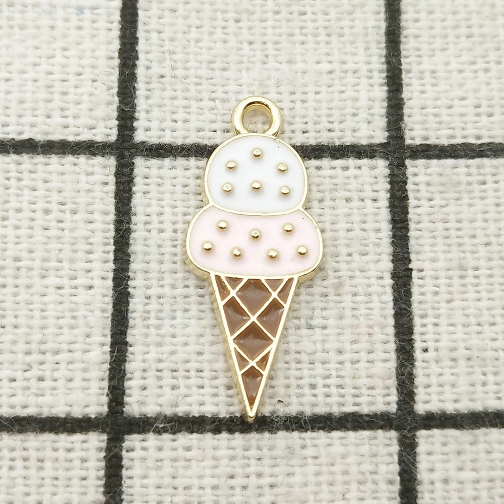 10 шт. эмаль мороженое очаровательные ювелирные аксессуары серьги кулон браслет
