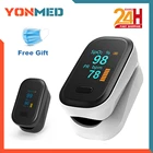 Пульсоксиметр YonMed Женский, портативный оксиметр, прибор для измерения пульса и уровня кислорода в крови, SPO2 PI, OLED-дисплей