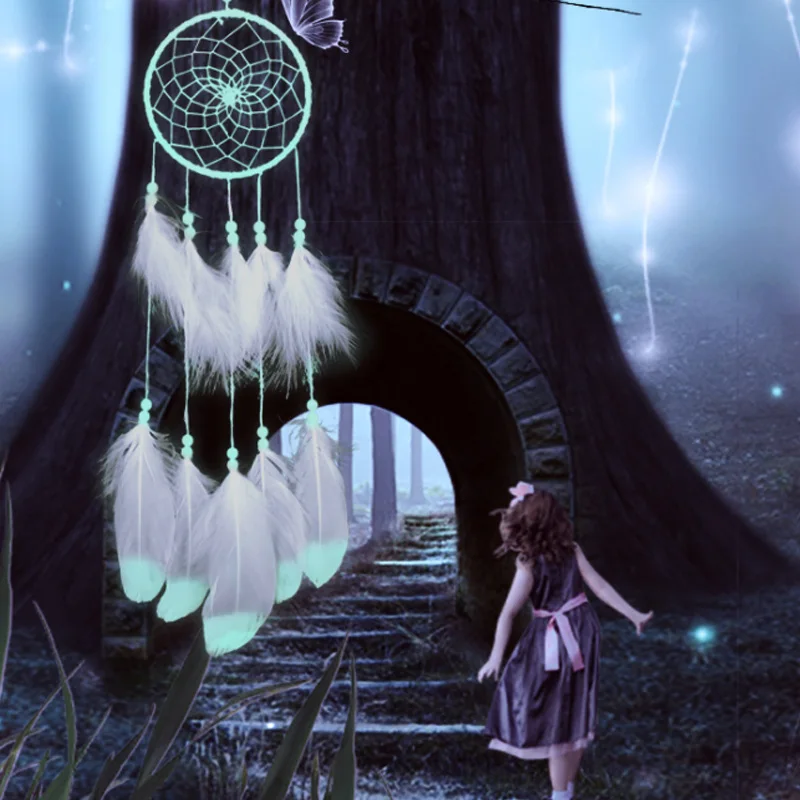 Флуоресцентный Ловец снов Крытый ручной работы кулон орнамент День Святого