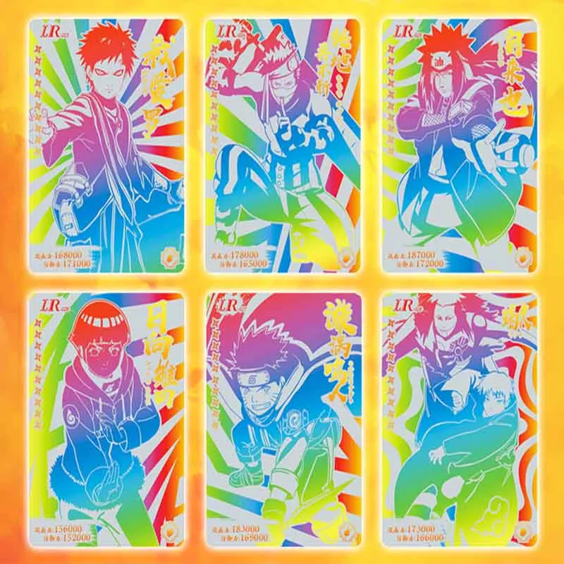 Narutoed-Cartas de papel de cartas para ni&ntilde;os, juego de cartas de un juego, perif&eacute;rico de anim&eacute;, colecci&oacute;n de personajes, regalo para chico-4